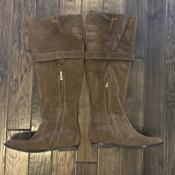 Colin Stuart Brown Suede Knee High Boots Size 6 1/2 - Picture 3 of 12